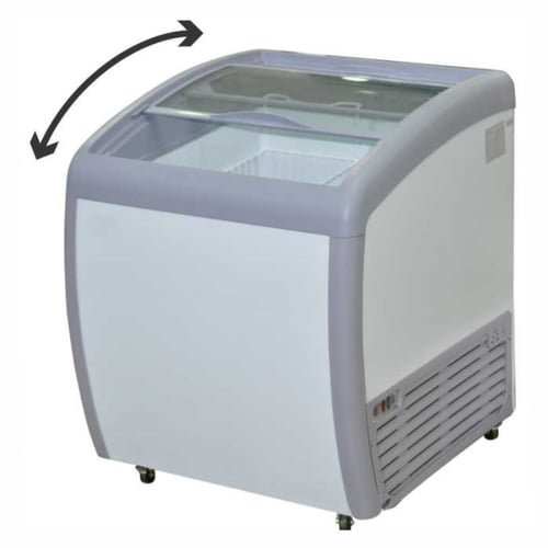 GEA SD-160BY Sliding curve glass freezer/Freezer box pintu kaca cembung/Freezer ice cream