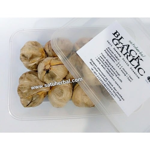 satuherbal Black Garlic ( Bawang Hitam ) Premium Dari Bawang Putih Biasa 200 gram