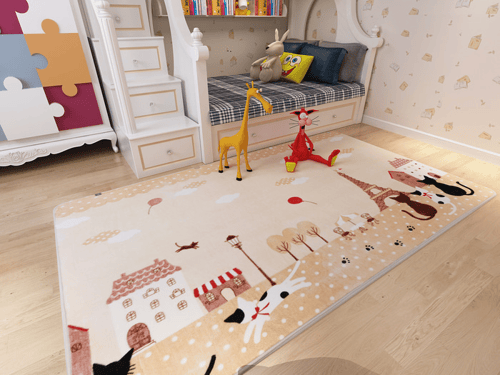 Karpet selimut karmut paris romatis empuk lembut 130x185 cm - Beige