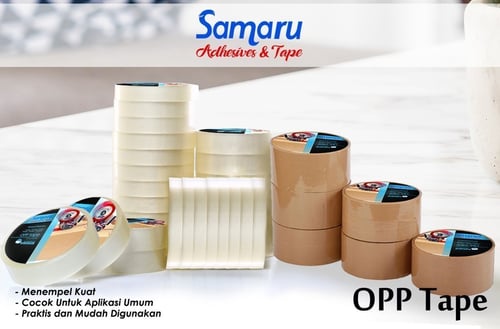 SAMARU BOPP TAPE CLEAR  / LAKBAN PLASTIK BENING - 2 inch x 90 yard