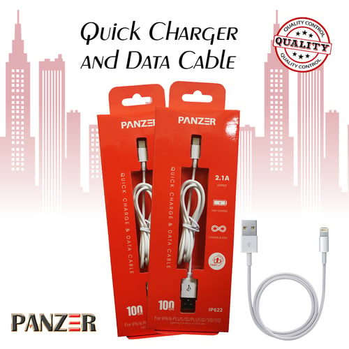 PANZER Kabel Quick Charger and Data Cable for iphone 6 / 6 Plus / s / s Plus /5s /5c Fast Charging