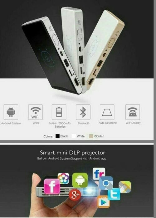 Pocket Mini Android Projector DLP100 free Pouch
