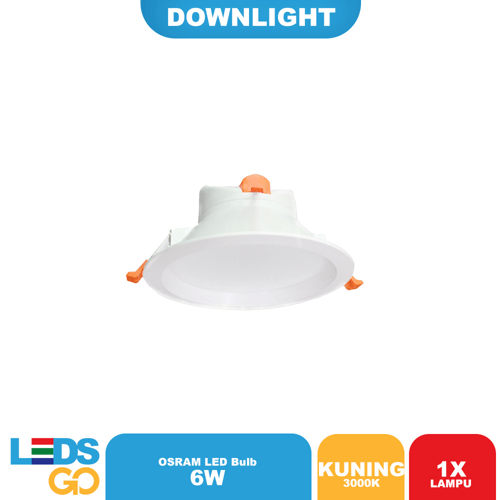 Lampu LED Downlight 6 Watt Kuning