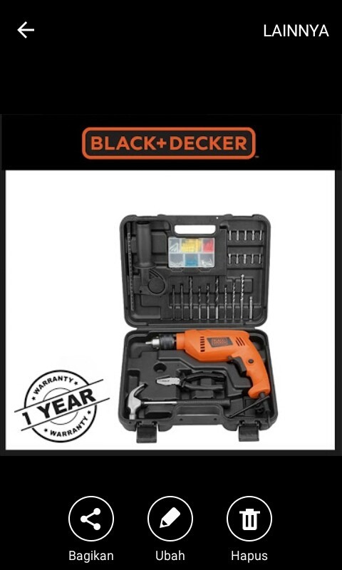 bor 13mm hammer drill value pack - 88 Accessories Black deacker HD555KOPR-B1