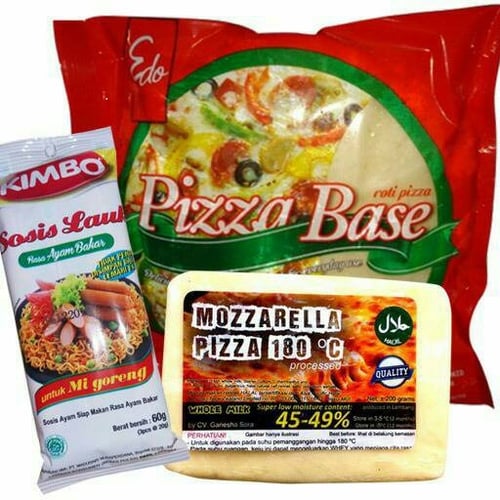 Paket Pizza Mozarella Pizza Base Pizza Kimbo Sosis