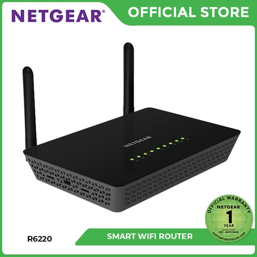 NETGEAR R6220 Smart Wi-Fi Router AC1200 with External Antennas