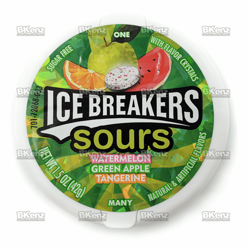 Ice Breakers Sours Candy Hijau FREE Bubble Wrap