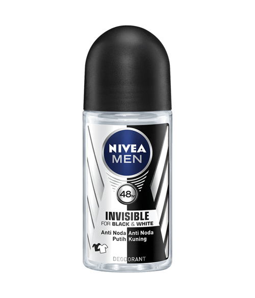 NIVEA Men Invisible for Black & White Deodorant Roll-On 50ml