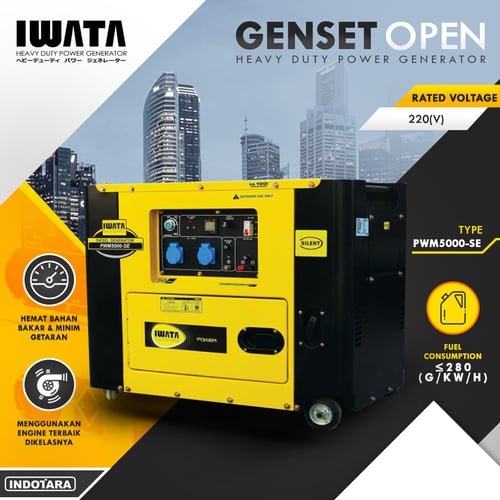 Genset Diesel IWATA 5Kva Silent - PWM5000-SE