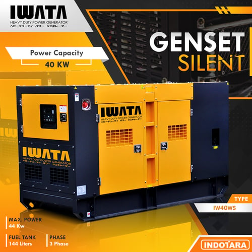 Genset Diesel IWATA 40kw/50Kva Silent- IW40WS