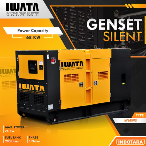 Genset Diesel IWATA 68kw/85Kva Silent - IW68WS