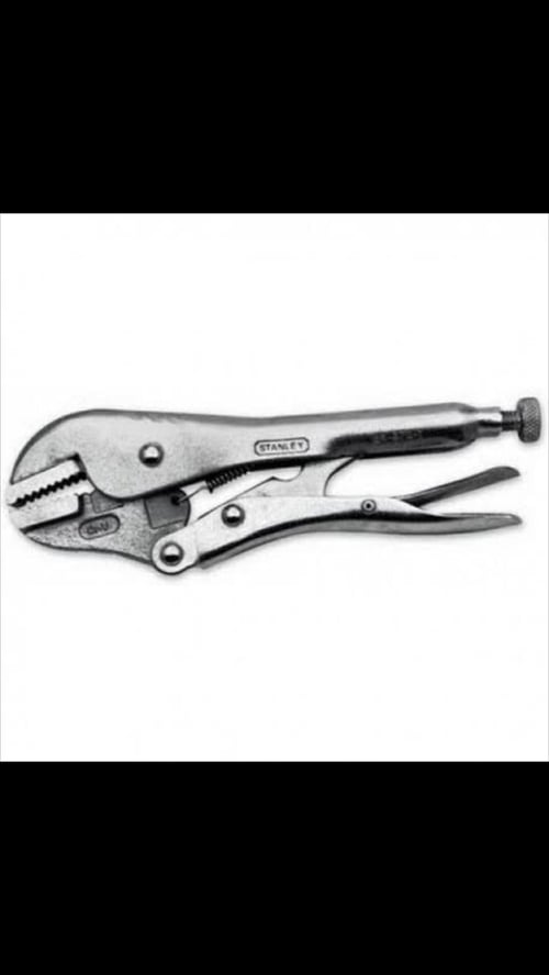 Tang buaya 7" Locking Straight Jaw Pliers stanley 84-370-1-S
