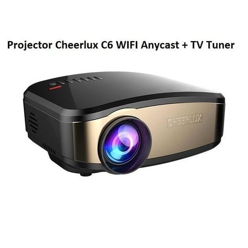Cheerlux C6 Proyektor WIFI Anycast Airplay TV Tuner Projector