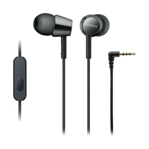 SONY MDR-EX155AP Stereo Headphones with Mic - Hitam