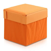 FUNIKA Bangku Kotak Penyimpanan Serbaguna Orange