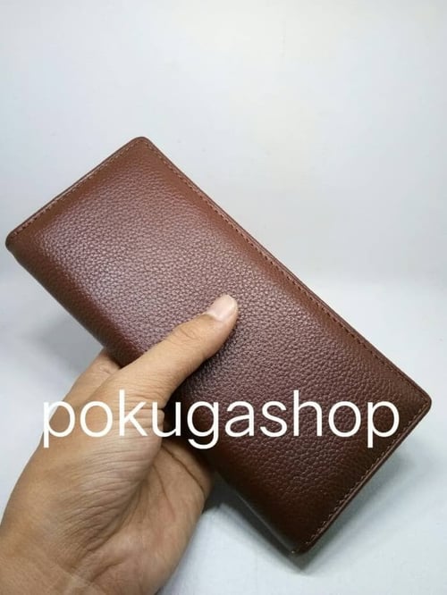 premium leather mens wallet brown / dompet exclusive pria resleting