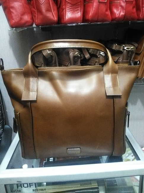 Tas kulit full up untuk wanita asli garut ARYAN P.P code A.P 550 - Cokelat
