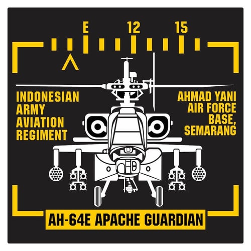 Indonesian Army AH-64E Guardian 2 Cutting Sticker