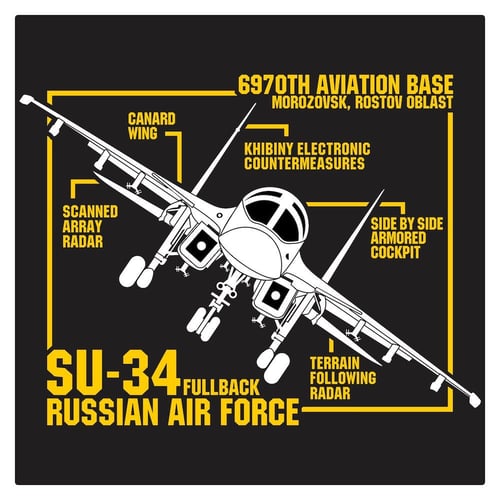 Russian SU-34 Fullback Cutting Sticker