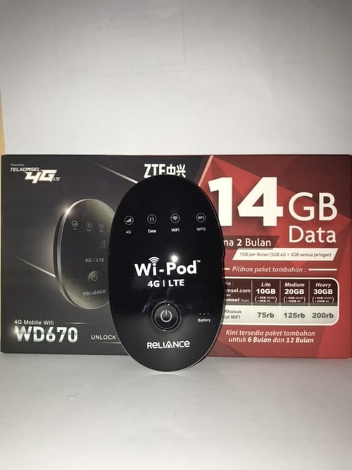Modem Mifi 4G ZTE WD670 Unlocked Support 4G All Operator