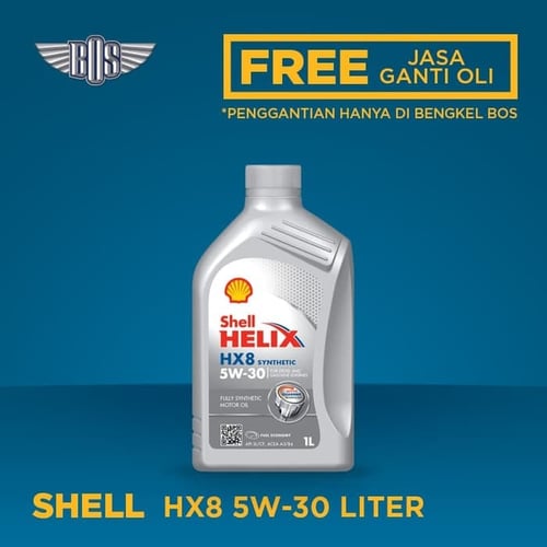 Oli Mobil Shell HX8 Full Synthetic 5w-30 @1 LITER - GRATIS JASA GANTI