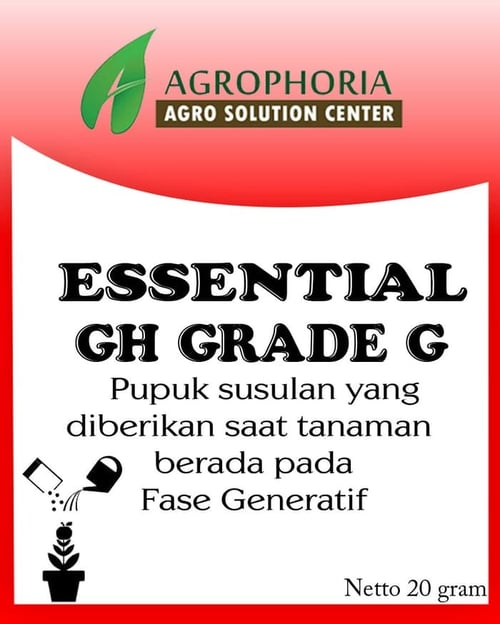 Nutrisi Tanaman Hidroponik - Agrophoria Essential GH Grade G AB Mix