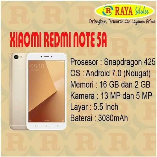 Xiaomi Redmi Note 5A 2/16 - Garansi TAM