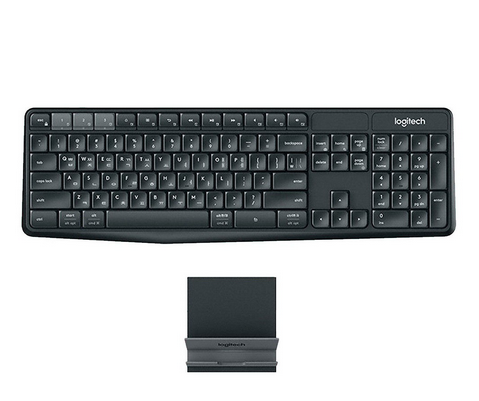 Logitech K375S Wireless Keyboard & Universal Stand Multi-Device - Hitam