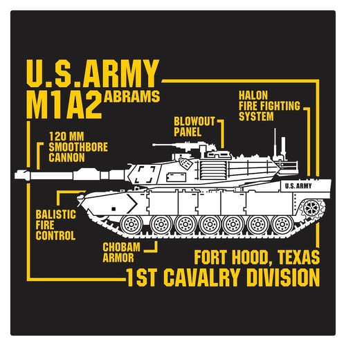US Army M1A1 Abrams Main Battle Tank 2 Cutting Sticker