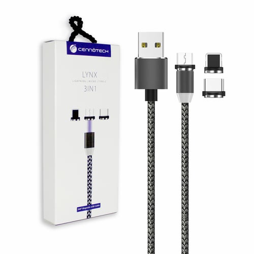 Cennotech 3in1 USB Cable LYNX (Micro, Iphone & Type-C) / Kabel Data