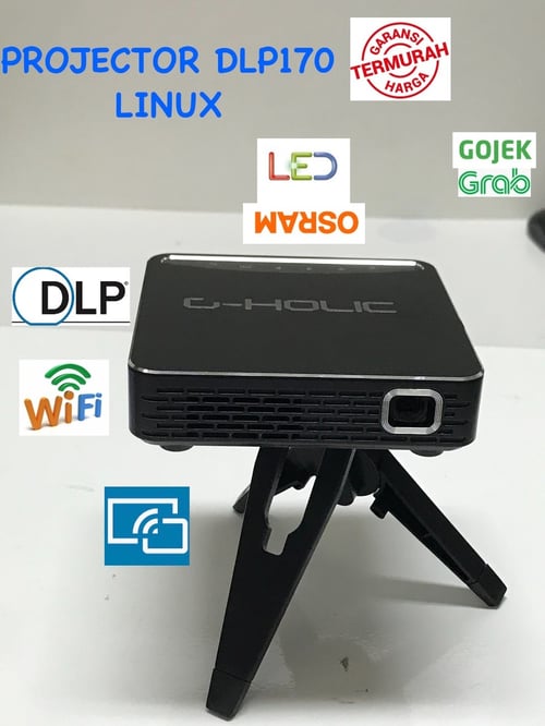 Paket Projector DLP170 LED Osram Linux Wifi & Keyboard 3 colour