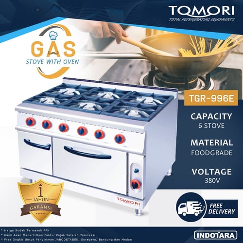 Kompor Gas dan Oven or Gas Stove with Oven Tomori TGR996E