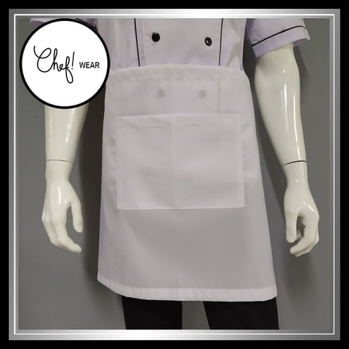 Chef Wear  Apron / Celemek  Pendek Waterproof Putih A