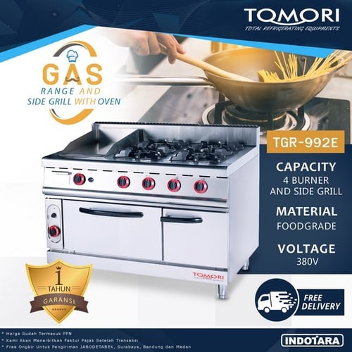 Kompor Gas dan Oven or Gas Stove with Oven and Side Grilled Tomori TGR92E