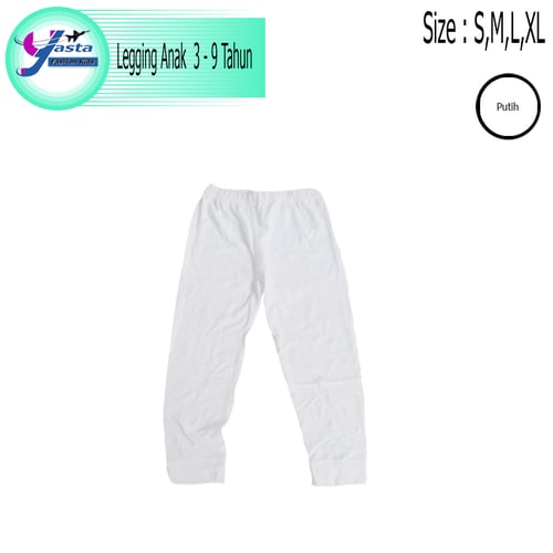 Celana Legging Anak 3- 8 Tahun (Putih) Yasta Fashion Kids