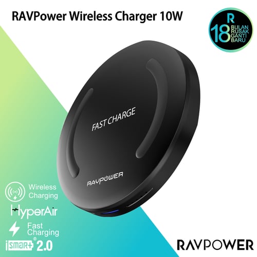 RAVPower Wireless Charger 10W Hitam RP-PC014