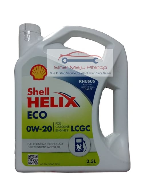 Shell Helix ECO SYNTHETIC 0W-20 - SEGEL HOLOGRAM & KODE BARCODE ORIGINAL - PELUMAS MESIN OLI MOBIL LCGC HONDA BRIO & HONDA BRIO SATYA & HONDA BRIO RS
