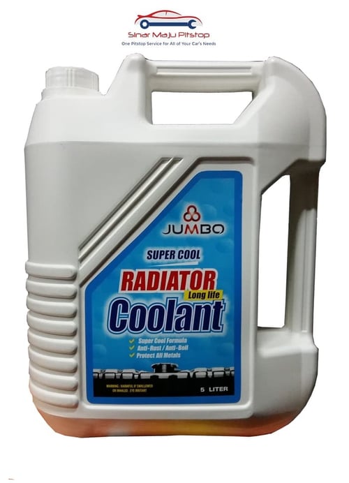 JUMBO COOLANT 5 LITER HIJAU GREEN - Air Radiator Coolant Tinggal Tuang - Cairan Pendingin Radiator Mobil Original