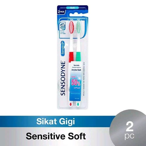 SENSODYNE Sikat Gigi Sensitive Soft 2 Pcs