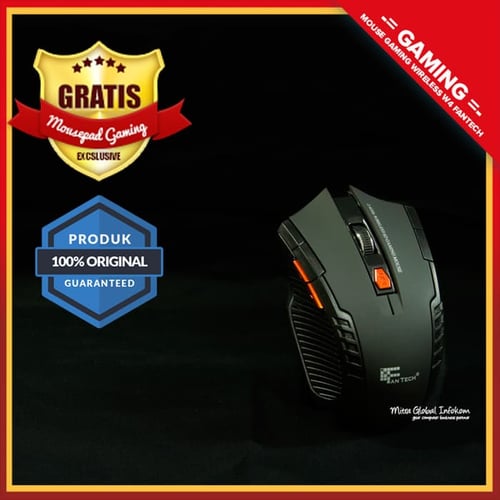 Wireless Mouse Gaming FANTECH W4 6D FTM - W529  Gratis Mousepad Gaming Exclusive
