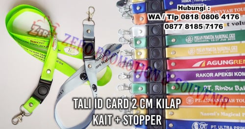 Tali ID Card Murah Ukuran 2 cm Kait - Tali nametag