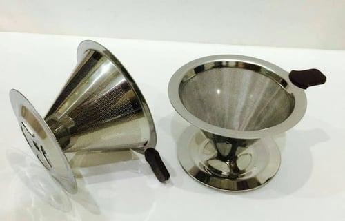 Cone Pour Over / Drip Coffee Cone Stainless Filter 1-2 Cups