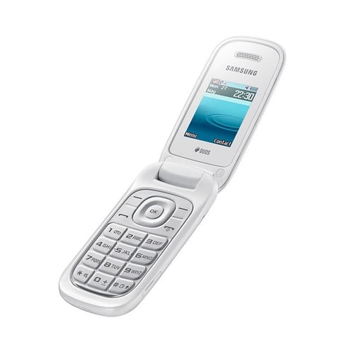 Samsung E1272 Caramel Flip White