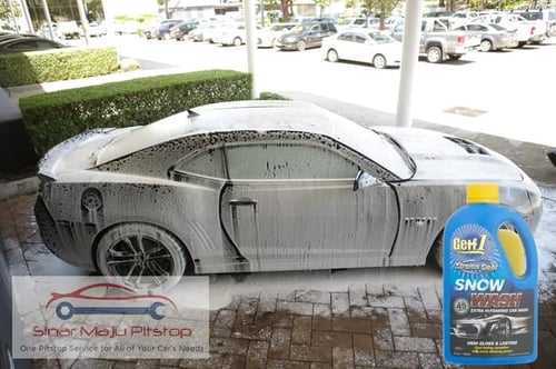 GETF1 SNOW WASH SHAMPOO 1 LITER - SAMPO SABUN CUCI MOBIL PENUH BUSA FOAM SALJU ORIGINAL MADE IN MALAYSIA