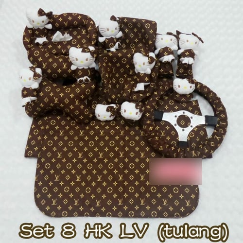Set Sarung Bantal HK Hellokitty Louis Vuitton lv Coklat 8 Z