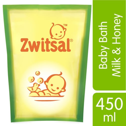 Jual ZWITSAL BABY BATH MILK & HONEY Plus HAIRLOT 450ML - Unilever ...