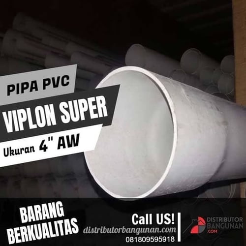 Pipa Pvc Pipa Paralon Viplon Super 4' Type Aw