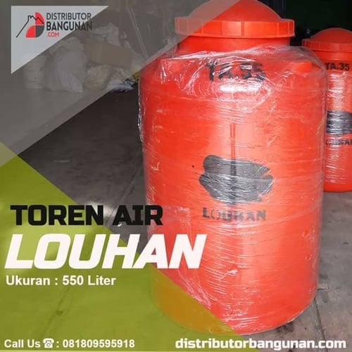 Toren Air, Tandon Air, Tangki Air Louhan 550 Liter Orange