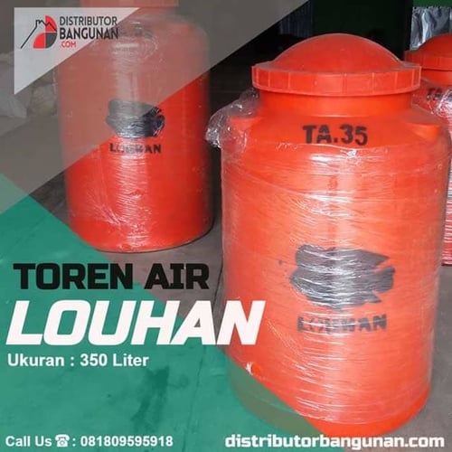 Distributor Bangunan Jual Toren Air Tandon Air Tangki Air Louhan 350 Liter Orange Ralali Com