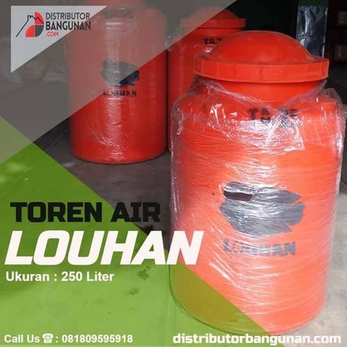 Toren Air, Tandon Air, Tangki Air Louhan 250 Liter Orange BANDUNG ONLY